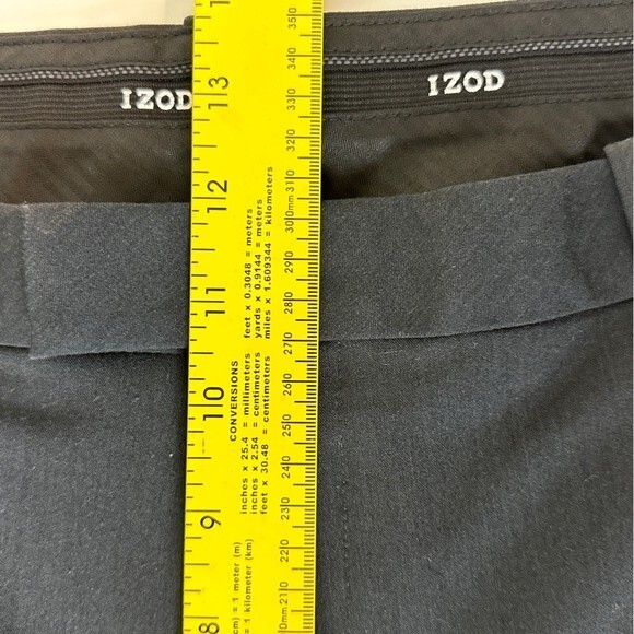 Izod Grey Straight Fit Casual Pants 36x32 - Picture 7 of 8